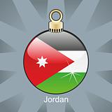 jordan flag in christmas bulb shape