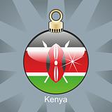 kenya flag in christmas bulb shape