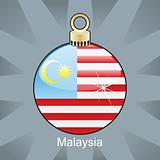 malaysia flag in christmas bulb shape