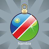 namibia flag in christmas bulb shape