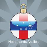 netherlands antilles flag in christmas bulb shape