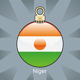 niger flag in christmas bulb shape