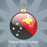 papua new guinea flag in christmas bulb shape