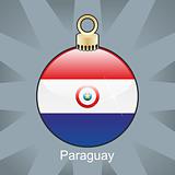 paraguay flag in christmas bulb shape