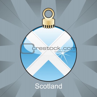 scotland flag in christmas bulb shape
