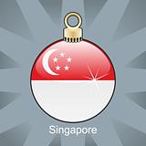 singapore flag in christmas bulb shape