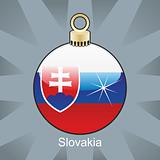 slovakia flag in christmas bulb shape