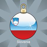 slovenia flag in christmas bulb shape
