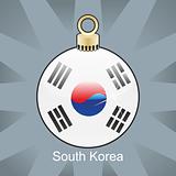 south korea flag in christmas bulb shape