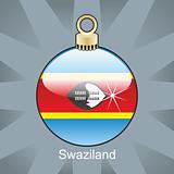 swaziland flag in christmas bulb shape