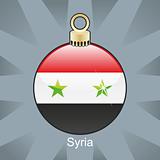 syria flag in christmas bulb shape