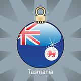 tasmania flag in christmas bulb shape