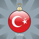 turkey flag in christmas bulb shape