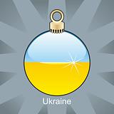 ukraine flag in christmas bulb shape