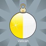 Vatican flag in christmas bulb shape