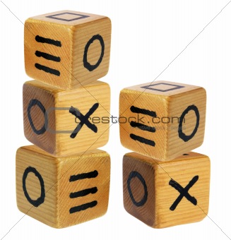 Stack of Wooden Dice