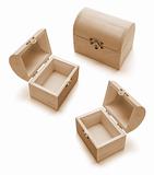 Miniature Wooden Treasure Boxes