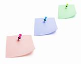 Post It Notes with Pushpins