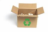 Cardboard Box with Recycle Symbol