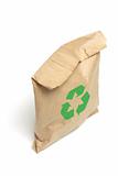 Brown Paper Bag with Recycle Symbol