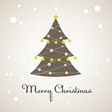 Christmas tree, decoration. Vector illustration