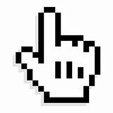 Pixelated hand symbol