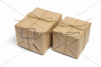 Brown Packages Tied with String