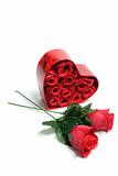 Red Roses and Gift Box