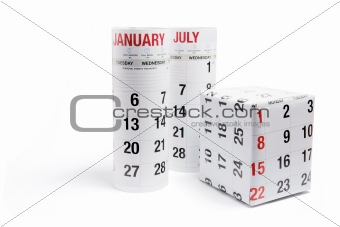 Gift Box Wrapped with Calendar Page 