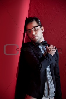 Attractive young male with glasses