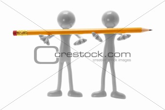 Rubber Figures with Pencil 