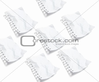 Crumpled Notepad Papers
