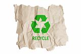Brown Paper with Recycle Symbol