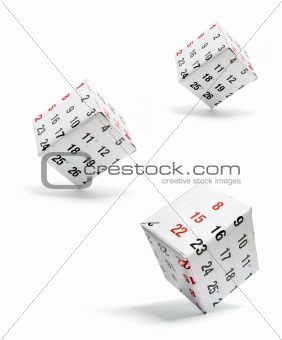Boxes wrapped with Calendar Page