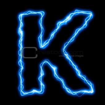 electric lightning letter or font