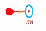 love concept with dart arrow