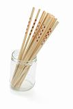 Chopsticks in Glass Jar