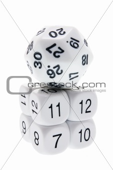 Stack of Number Dice