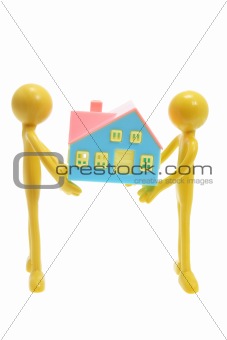 Miniature Figures and Toy House