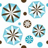 Snow Flakes or flowers Background. Vector Illustration