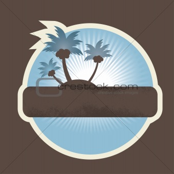 Tropical Beach Banner. vector illustration