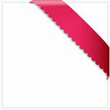 Colorful  pink ribbon . vector illustration