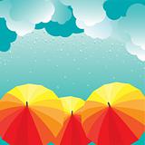 Umbrellas. Vector illustration