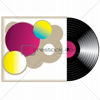 Retro vinyl Record. Vector illustration