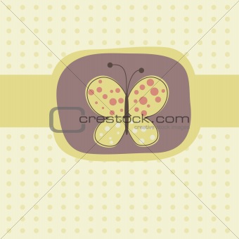 Background with butterfly. Vector illustration