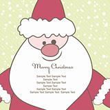 Christmas card with Santa. Vector illustration