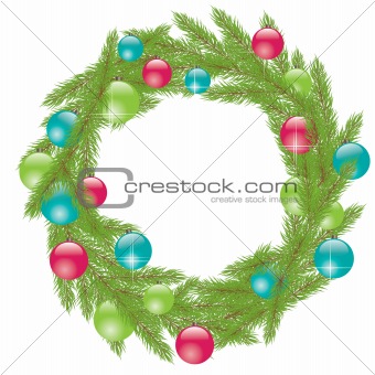 Christmas Wreath. Vector illustration