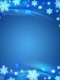 crystal snowflakes blue background