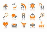 Web and Internet icons - orange series