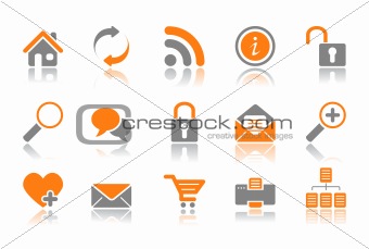 Web and Internet icons - orange series